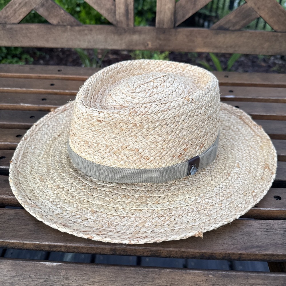 Scala Pro Series Gambler Golf Hat 100% Raffia Straw Handmade Hat S/M